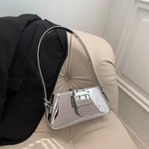 Glossy PU Leather Female Underarm Handbags